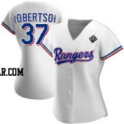 David Robertson Women's Texas Rangers White Authentic Home 2023 World Series Jersey