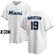 David Robertson Youth Miami Marlins White Replica Home Jersey