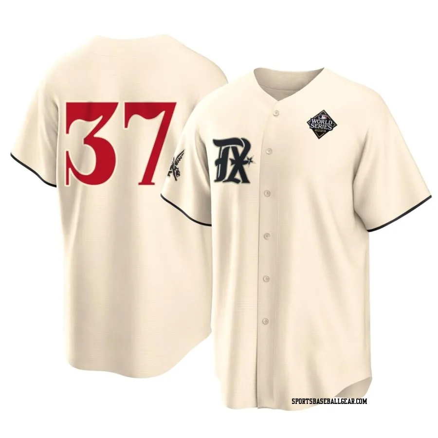 David Robertson Youth Texas Rangers Cream Replica 2023 City Connect 2023 World Series Jersey