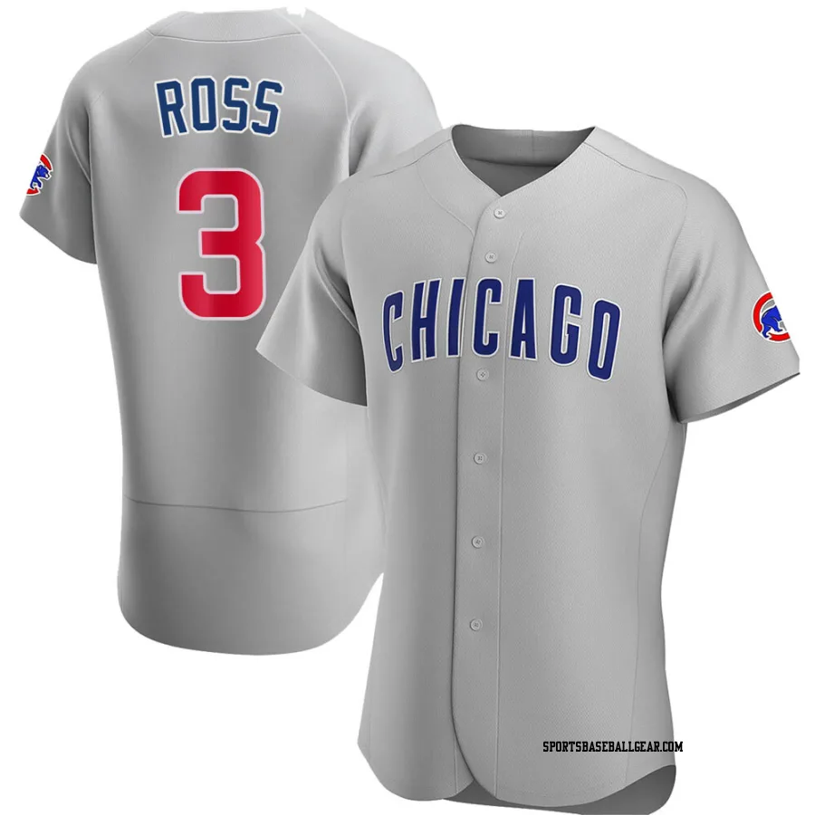 David Ross Men's Chicago Cubs Gray Authentic Road Jersey