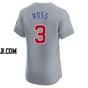 David Ross Men's Chicago Cubs Gray Elite Road Jersey