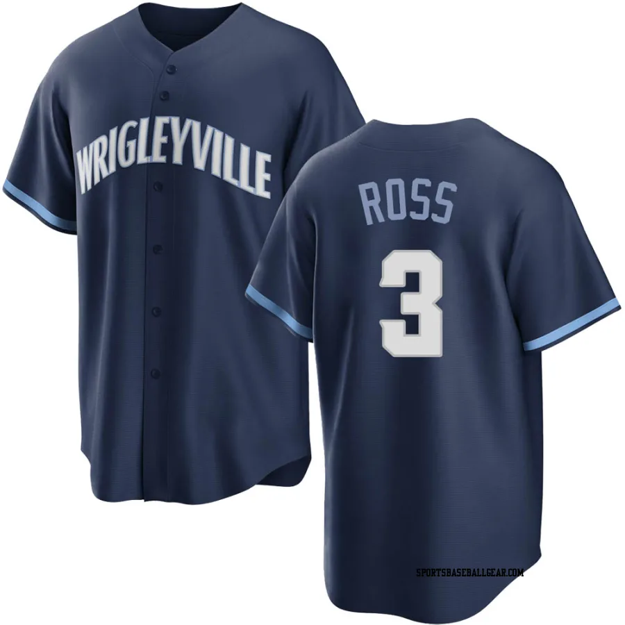 David Ross Men's Chicago Cubs Navy Replica 2021 City Connect Jersey