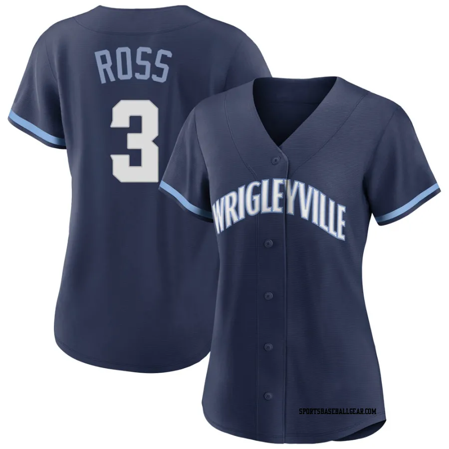 David Ross Women's Chicago Cubs Navy Authentic 2021 City Connect Jersey