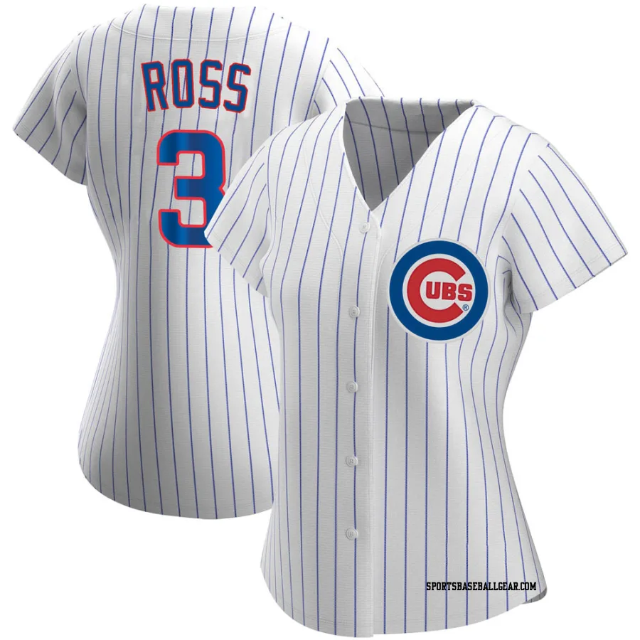 David Ross Women's Chicago Cubs White Replica Home Jersey