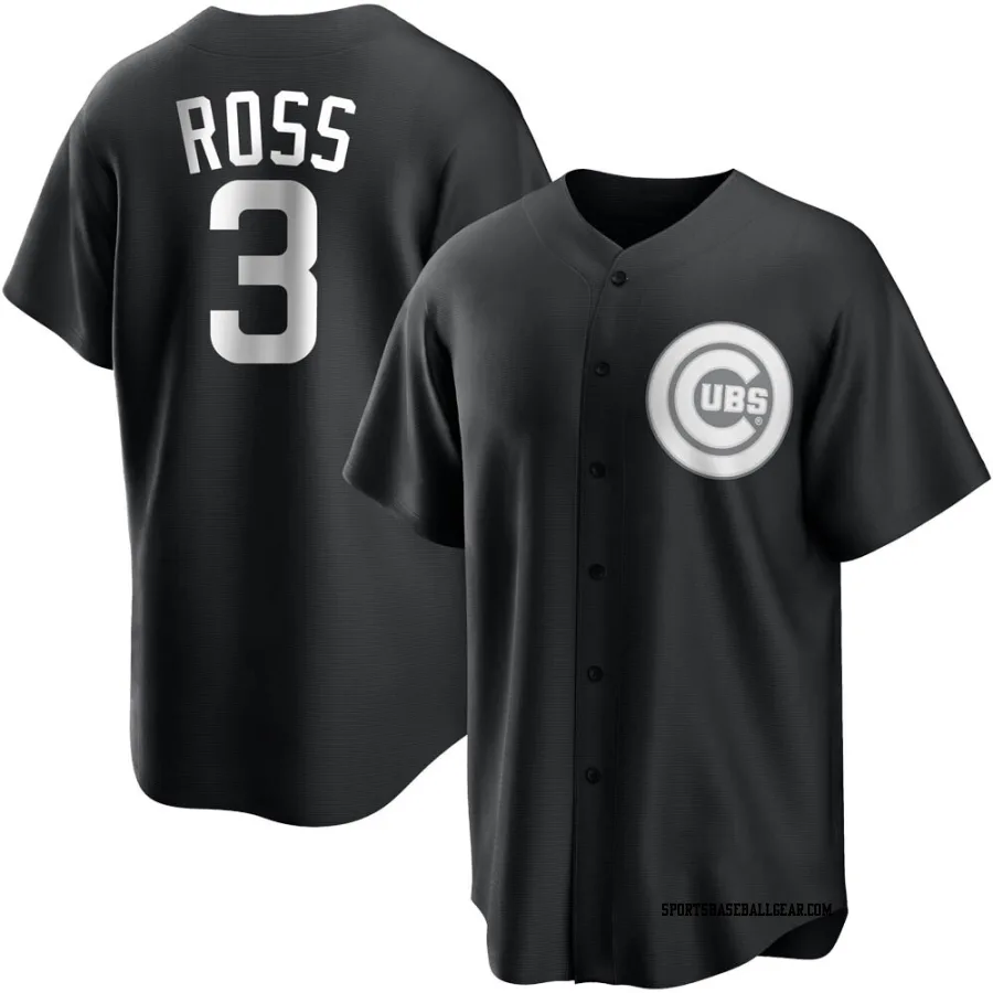 David Ross Youth Chicago Cubs Black/White Replica Jersey