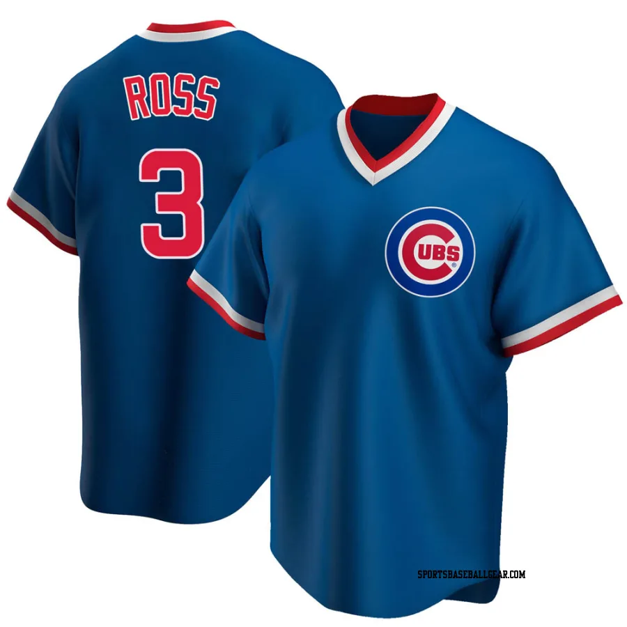 David Ross Youth Chicago Cubs Royal Replica Road Cooperstown Collection Jersey