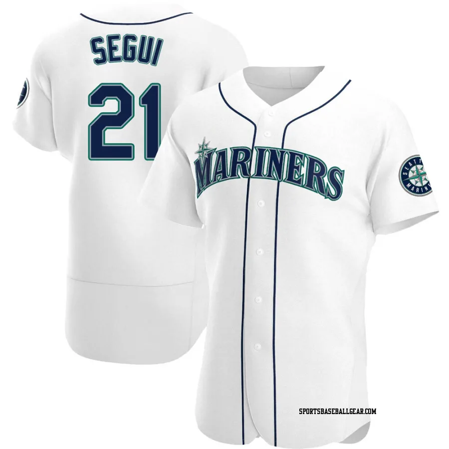 David Segui Men's Seattle Mariners White Authentic Home Jersey