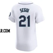 David Segui Men's Seattle Mariners White Elite Home Jersey