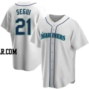 David Segui Men's Seattle Mariners White Replica Home Jersey