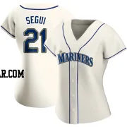 David Segui Women's Seattle Mariners Cream Replica Alternate Jersey