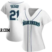 David Segui Women's Seattle Mariners White Authentic Home Jersey