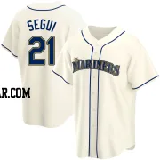 David Segui Youth Seattle Mariners Cream Replica Alternate Jersey