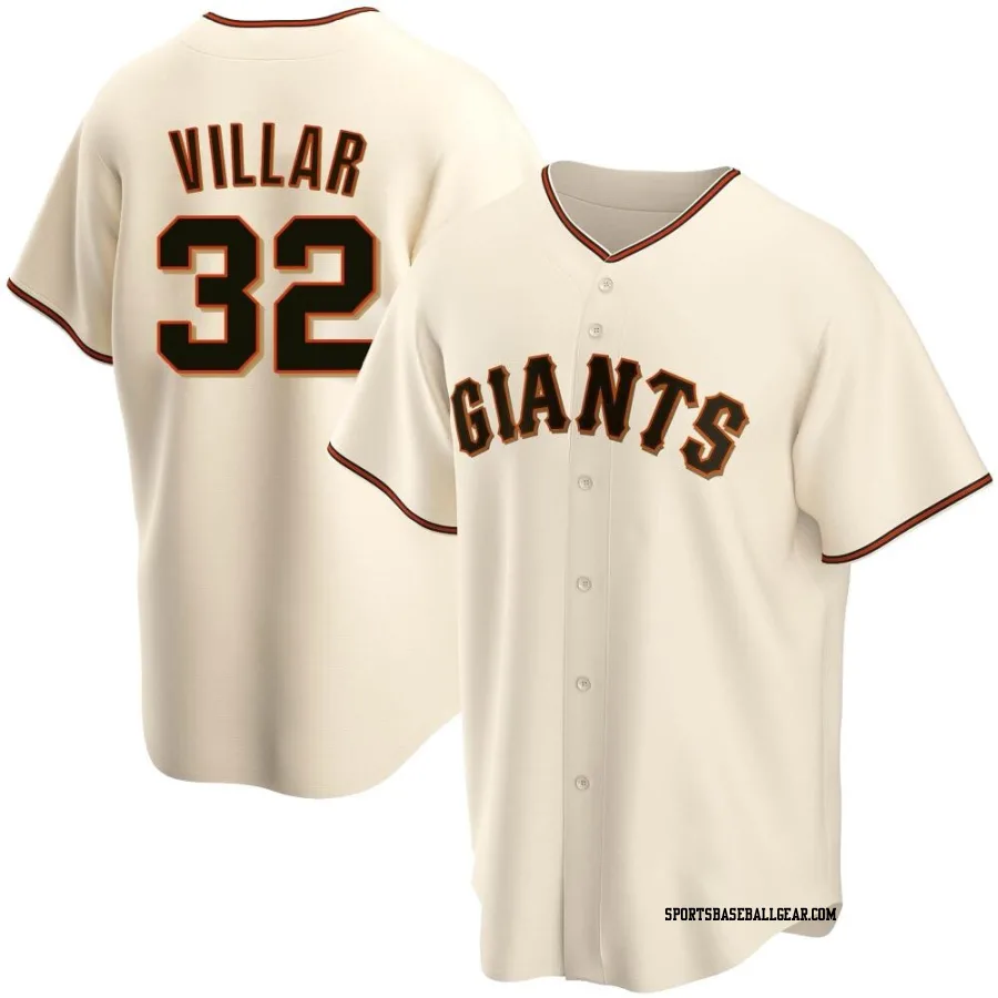 David Villar Men's San Francisco Giants Cream Replica Home Jersey