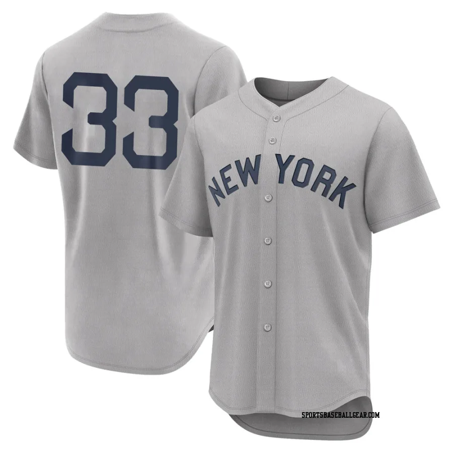 David Wells Men's New York Yankees Gray Authentic 2021 Field of Dreams Jersey