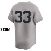 David Wells Men's New York Yankees Gray Limited Away 2nd Jersey