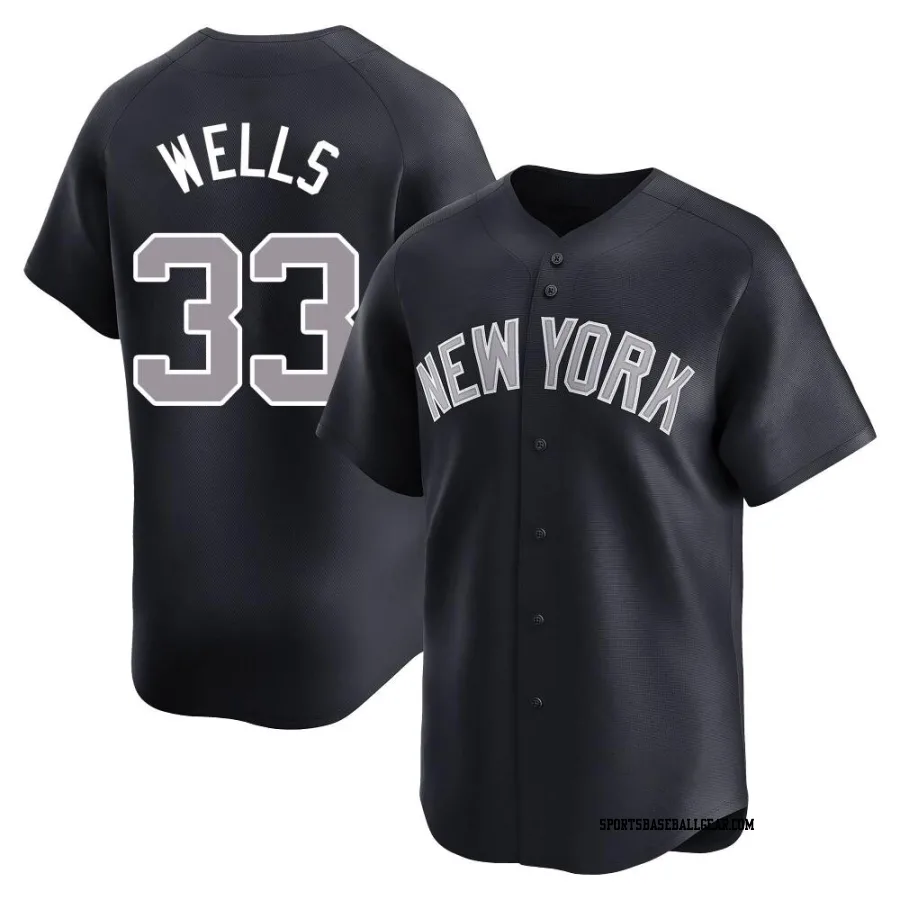 David Wells Men's New York Yankees Navy Limited Alternate Jersey