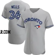 David Wells Men's Toronto Blue Jays Gray Authentic Road Jersey