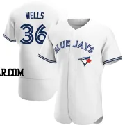 David Wells Men's Toronto Blue Jays White Authentic Home Jersey