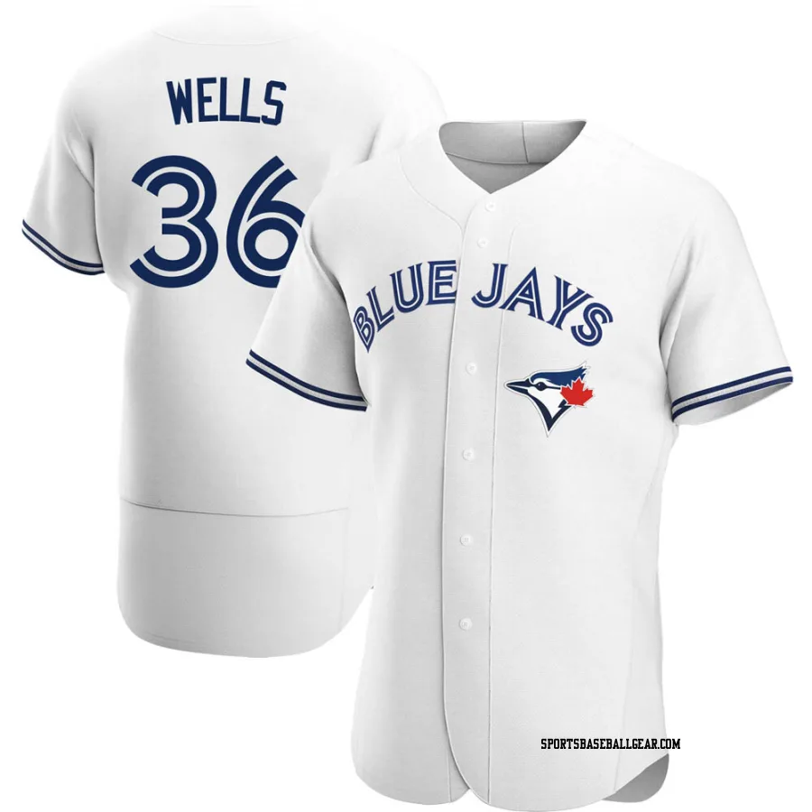 David Wells Men's Toronto Blue Jays White Authentic Home Jersey