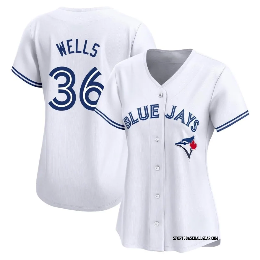 David Wells Women's Toronto Blue Jays White Limited Home Jersey