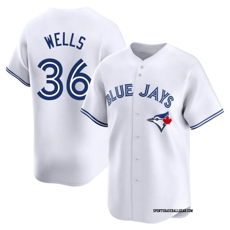 David Wells Youth Toronto Blue Jays White Limited Home Jersey