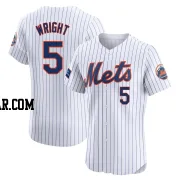 David Wright Men's New York Mets White Elite Home Patch Jersey