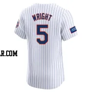 David Wright Men's New York Mets White Elite Home Patch Jersey