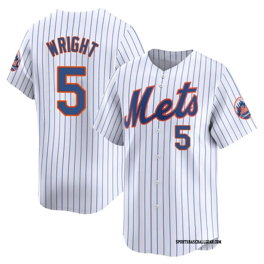 David Wright Men's New York Mets White Limited Home Jersey