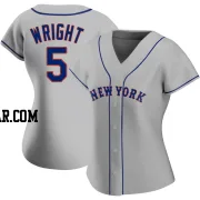 David Wright Women's New York Mets Gray Authentic Road Jersey