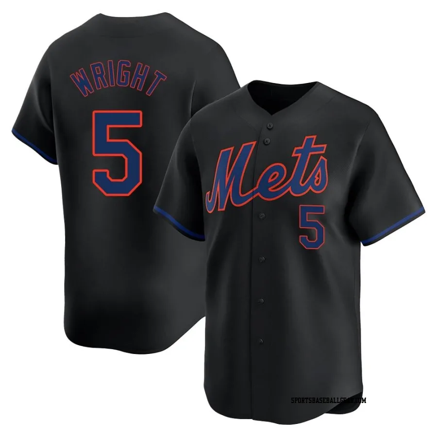 David Wright Youth New York Mets Black Limited Alternate Jersey