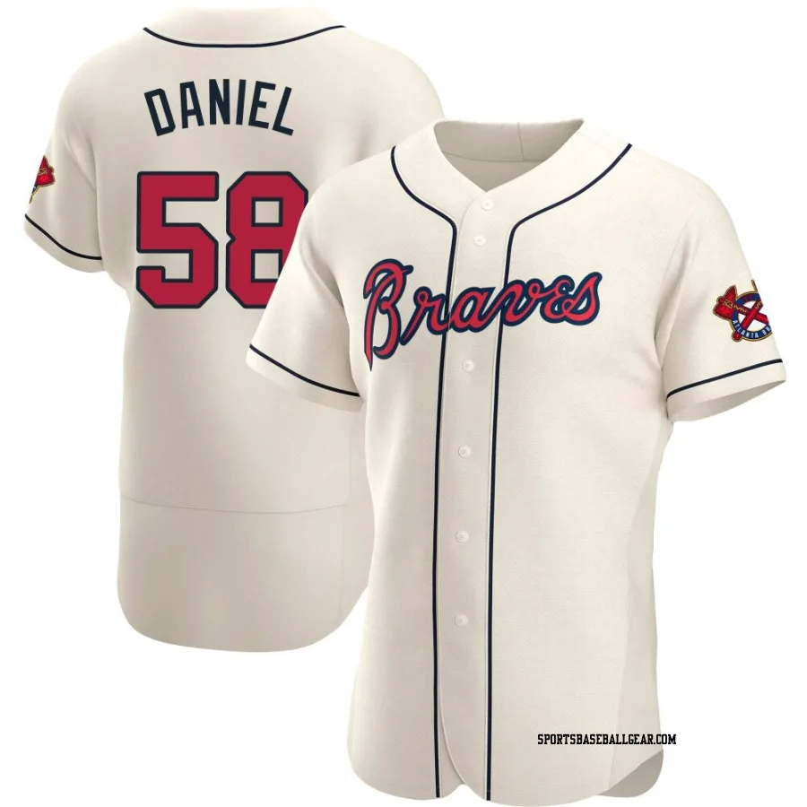 Davis Daniel Men's Atlanta Braves Cream Authentic Alternate Jersey