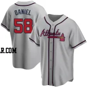 Davis Daniel Men's Atlanta Braves Gray Replica Road Jersey