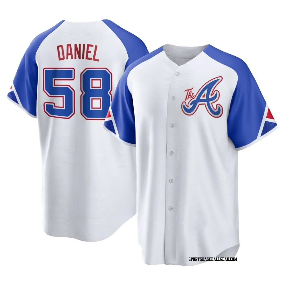 Davis Daniel Men's Atlanta Braves White Replica 2023 City Connect Jersey