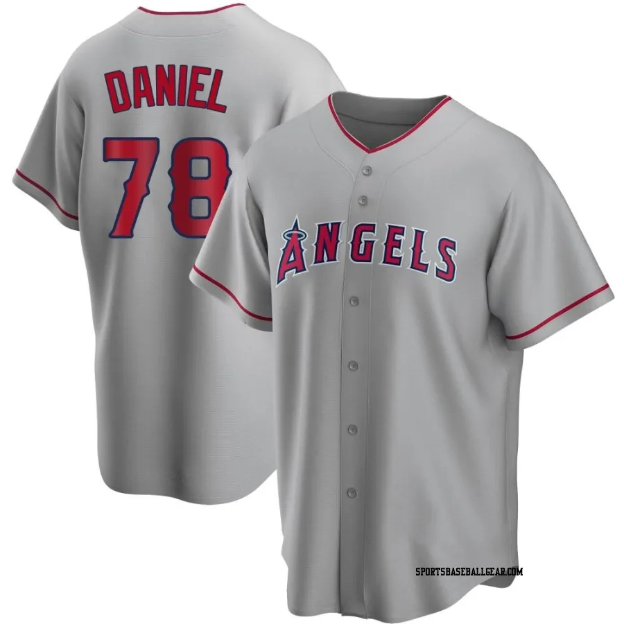 Davis Daniel Men's Los Angeles Angels Replica Silver Road Jersey