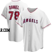 Davis Daniel Men's Los Angeles Angels White Replica Home Jersey