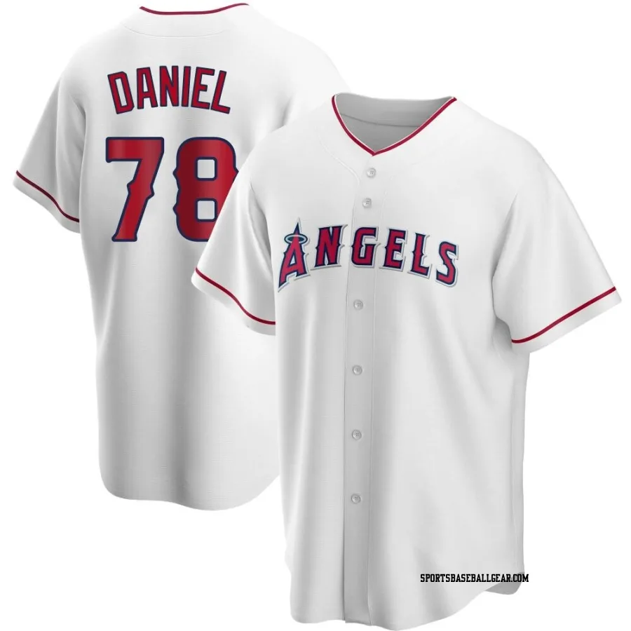 Davis Daniel Men's Los Angeles Angels White Replica Home Jersey