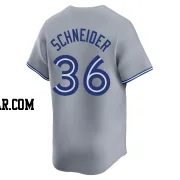 Davis Schneider Men's Toronto Blue Jays Gray Limited Away Jersey