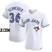 Davis Schneider Men's Toronto Blue Jays White Elite Home Jersey