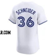 Davis Schneider Men's Toronto Blue Jays White Elite Home Jersey