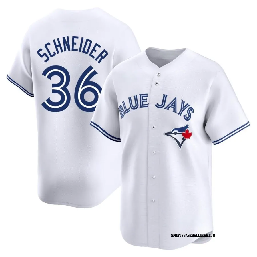 Davis Schneider Men's Toronto Blue Jays White Limited Home Jersey