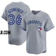 Davis Schneider Youth Toronto Blue Jays Gray Limited Away Jersey