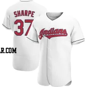 Davis Sharpe Men's Cleveland Guardians White Authentic Home Jersey