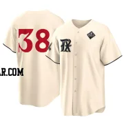 Davis Wendzel Men's Texas Rangers Cream Replica 2023 City Connect 2023 World Series Jersey