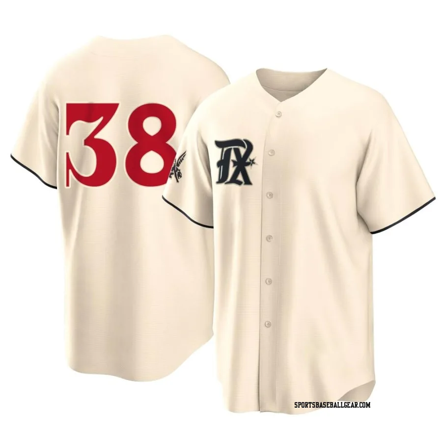 Davis Wendzel Men's Texas Rangers Cream Replica 2023 City Connect Jersey