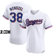 Davis Wendzel Men's Texas Rangers Gold Elite White 2024 Collection Jersey