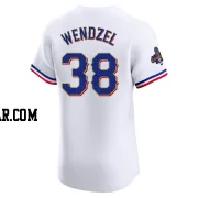 Davis Wendzel Men's Texas Rangers Gold Elite White 2024 Collection Jersey