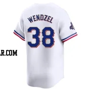 Davis Wendzel Men's Texas Rangers Gold Limited White 2024 Collection Jersey