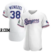 Davis Wendzel Men's Texas Rangers White Authentic Home Jersey