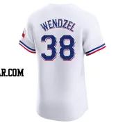 Davis Wendzel Men's Texas Rangers White Elite Home Jersey