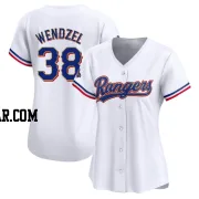 Davis Wendzel Women's Texas Rangers Gold Limited White 2024 Collection Jersey